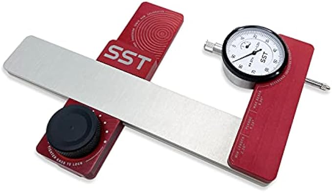 SST Saw Gauge Calibrator System | High Precision Alignment for Saws, Fences, Sleds, or Jigs | Adjustable Measurement with High Quality 1/2 In. Dial Indicator