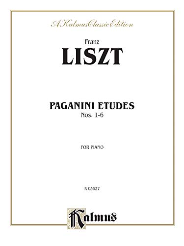 Paganini Etudes Nos. 1--6 (Kalmus Edition)