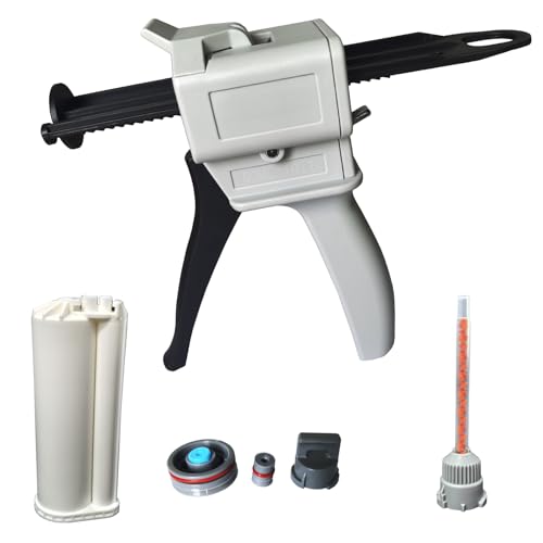 Dispenser Gun, 50ml Dispensing Gun Kit Impression Mixing Dispensing Dispenser AB Gun 1:1/1:2/10:1 or 55ML Single (50ML-10:1)