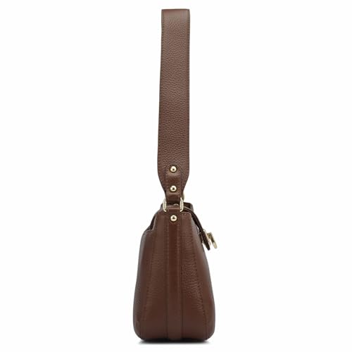 Image of Da Milano Small Leather Shoulder Bag (LB-OR-3023)