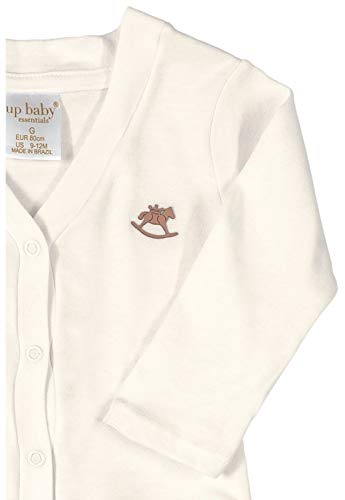 Casaco Cardigan em Suedine, Up Baby, Bebê unissex, Natural, RN