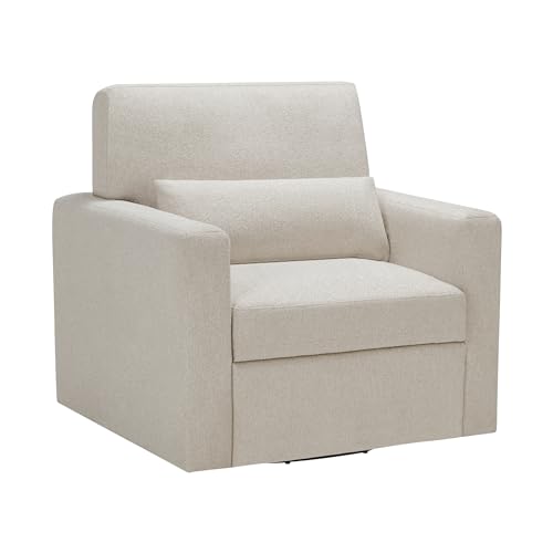 Sillón Giratorio Bouclé Beige miniatura 3