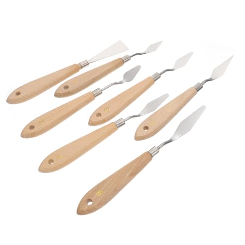Artibetter 7 Pièces Spatules Peinture Artisane Grattoirs à Peinture pour Artistes avec Bouts Plats Et Effilés Accessoires De Création