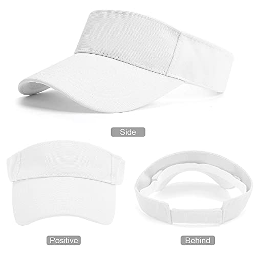 BLURBE Sun Visor Cap - Women Ponytail Baseball Cap, Sport Outdoor Plain Visor Hat, Adjustable Twill Golf Tennis Hats