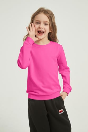 3-Pack Girls Crewneck Sweatshirt Long Sleeve Cotton Pullover Tops Thin Sweatshirt for Kids（2-12 Years)4