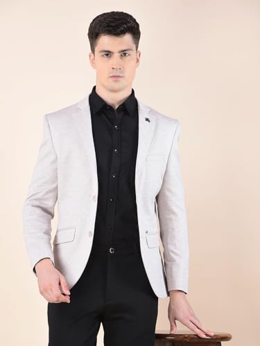 Image of Cantabil Blazer for Men | Premium Casual Blazer Slim Fit Notched Collar Terry Rayon Stretch Fabric Self Design Pattern (P MBZC00095)