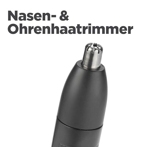 BaByliss Nasen- und Ohrenhaarschneider – Präzises 2-Klingen-System, batteriebetrieben, Edelstahl...