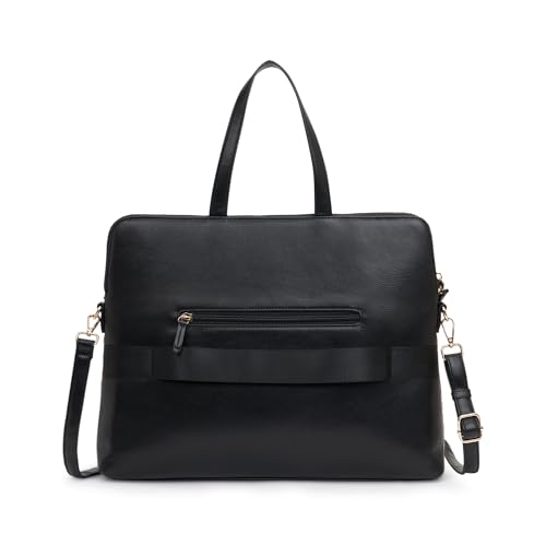 Image of Caprese Lily Large Laptop Bag for Women with Adjustable & Detachable Strap | Croc-Embossed Faux Leather | Fits Up to 15.6-Inch Laptop | Handheld & Shoulder Bag | Multi-Compartments for Office & Travel