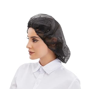 ZMDREAM Schwarze Einweg-Haarnetze 100 Stk.