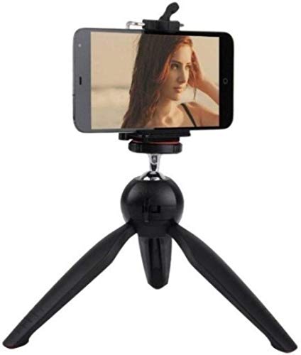 TechKing (SPECIAL DEAL WITH 15 YEARS WARRANTY) YT-228 Mini Tripod Table Top Stand and Phone Mount, Compact, Travel Ready, Compatible with Smartphones, Compact Cameras, DSLRs, and can be Used as Selfie Sticks