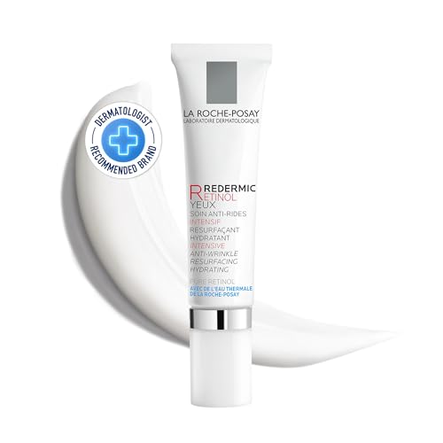 La Roche Posay Redermic R, anti-aging oogcontourcrème, voor alle huidtypen, geen donkere kringen en geen rimpels, gladde huid, verrijkt met retinol en cafeïne, 15 ml