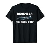 CORSAIR WWII HISTORY SHIRT Black Sheep Squadron Pilot Tee T-Shirt