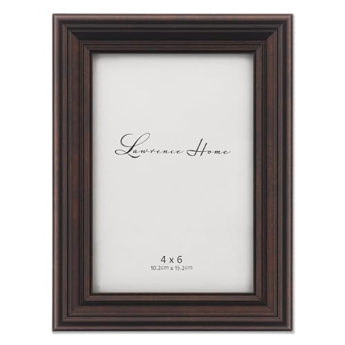 Image of Lawrence 535546 4x6 Classic Detailed Oil Rubbed Bronze Picture Frame