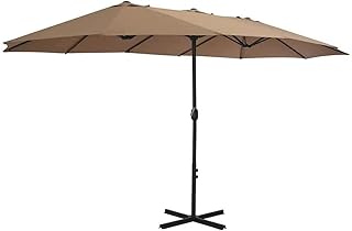 HZH Guarda-chuva de jardim ao ar livre guarda-sol, quintal e piscina-taupe, terraço grande terraço ao ar livre Cantilever guarda-chuva para jardim, guarda-sol de praia