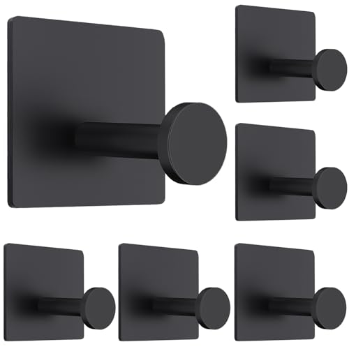 El Mejor Listado de Ganchos infantiles para toallas de baño los más recomendados. 45 6 Pack Ganchos de Baño, Ganchos para Pared, Acero Inoxidable Ganchos para Toallas de Baño, Autoadhesivos para Toallas Ganchos de Pared Ropa Robe Impermeables Soporte para Cocina...
