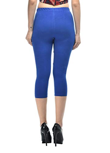 Image of Frenchtrendz Women's Cotton Spandex Stretchable Mid Rise Slim Fit Legging Capris (XS-4XL)