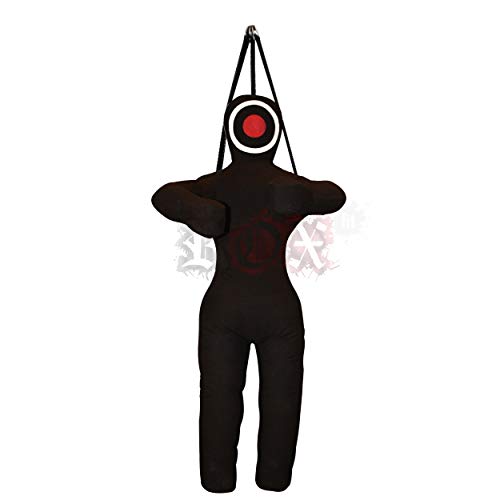 Grappling Dummy by ROX Fit MMA Punching Bag MMA Dummy - Hanging Style - Hands Front Black (6 Foot (72