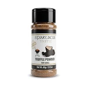 Spartacus Truffle Trüffelpulver für Grill & BBQ 60g – Schwarzer Trüffel 5% (Tuber Aestivum) – Gourmet BBQ Rub Gewürzmischung ohne künstliche Aromen