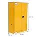 45 Gallon Flammable Storage Cabinet, Manual Close Fireproof Safety Cabinet with 2 Adjustable Shelves, 3-Point Locking System, Vent Ports & Galvanized Steel Construction for Industrial Hazardous Liquid