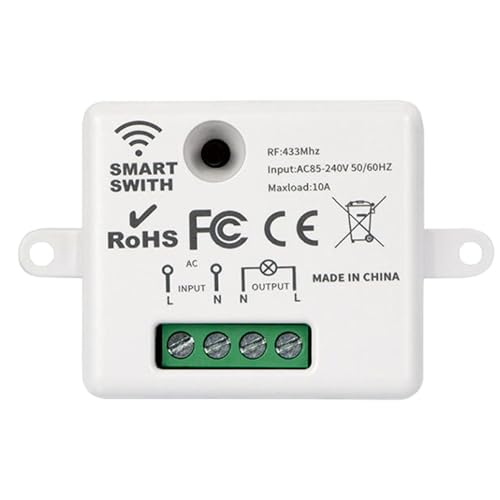 Botón de luz inalámbrico, Controlador de luz inalámbrico,Botón/receptor de pared de luz | Botón de luz eléctrica, sin cableado, controlador de luz de techo para luces, lámparas