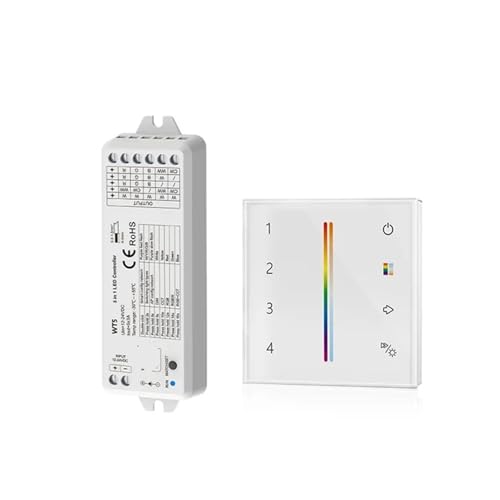 Variateur CCT RGB WT5 avec panneau en verre pour une intégration domotique premium