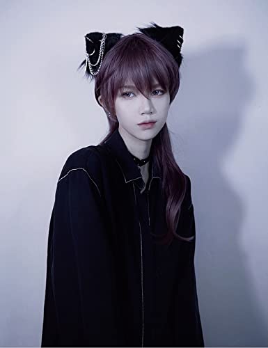 Vigvan Cat Cosplay Ears Accessories Punk Gothic Cross Cat Ears Headbands Clips (Black) #TOP3