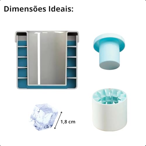 Forma De Gelo Silicone Cubo Flexível Circular Redonda Drink 60 cubos X-Matte