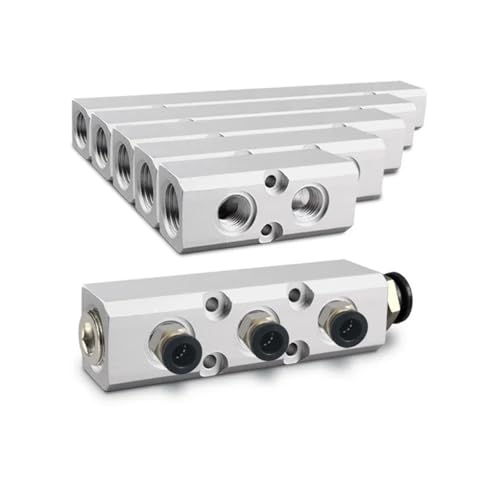 Conector rápido neumático SY30 y bloque divisor de colector de aluminio de 2 vías 4