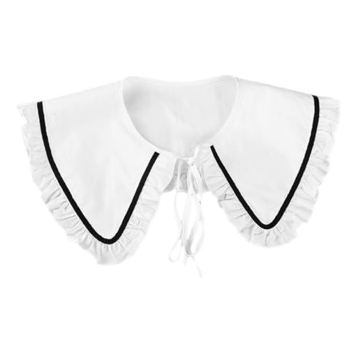 SHERCHPRY Collars for Women Navy Dickey Fake Collar White Stripes Stylish and Comfortable for Daywear