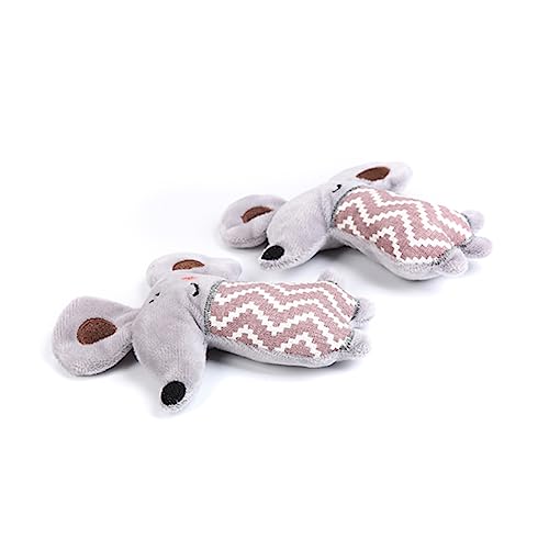 POPETPOP 4 Piezas Gato de Peluche de Juguete Gatito Hierba gatera para Gatos Gato Interactivo Cosas de Gatos ratón de Peluche de Juguete Suministros para Mascotas Juguete de Hierba gatera
