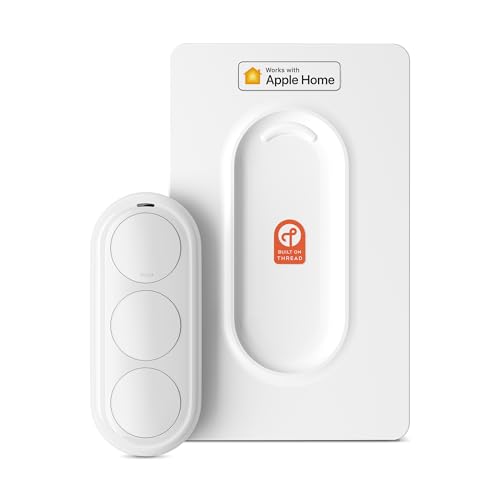 Airversa Smart HomeKit Button Controller, 3-Tasten Smart Switch, Kompatibel mit Apple Home über Thread (Home Hub nötig), Auslöser für Ein/Aus, Szenen & Routinen, QliQ AC1 Weiß, 1 Pack