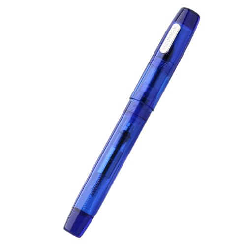 Stylo-plume transparent bleu idéal pour le journaling créatif et la prise de notes au bureau