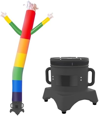 MOUNTO 3.5m Inflatable Sign with Wavy Dancer for Men Rainbow