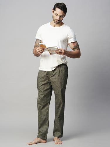 Image of Urban Scottish Men's Blue Checks Woven Cotton Pyjama with Side Pockets