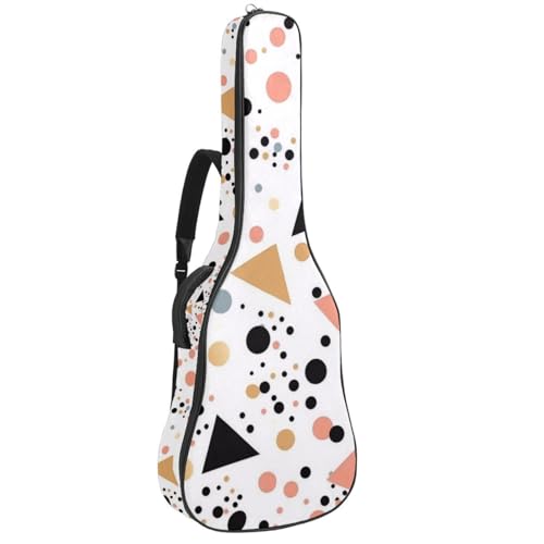 Housse de transport pour guitare acoustique imperméable avec couche éponge et poches de rangement