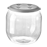 Generic Transparent Storage Solution for Toys And Shoes, Dust-, Portable Organizer for Home, Round Gray