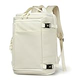 Fryloo Mochila Impermeable para Ordenador Portátil, Bolsa De Cabina Gran Capacidad, Viaje Ligera, Equipaje Mano Hombres Y Mujeres-Beige