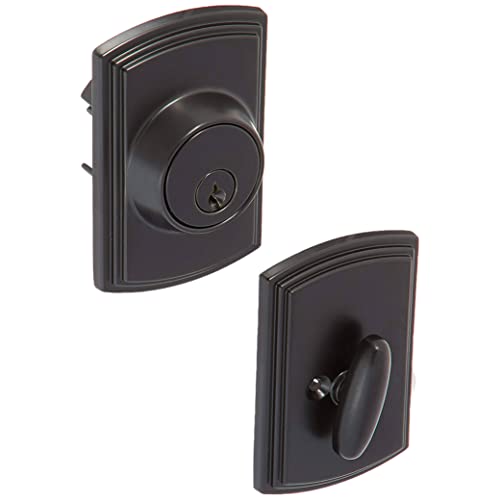 Callan by Delaney Hardware Single Cylinder Deadbolt with Arched Backplate, Fits Doors 1-3/8 to 1-3/4 inch Thick, Matte Black – Reinforced Lock with Thumbturn & Keyed Lock for Added Security - Image 6