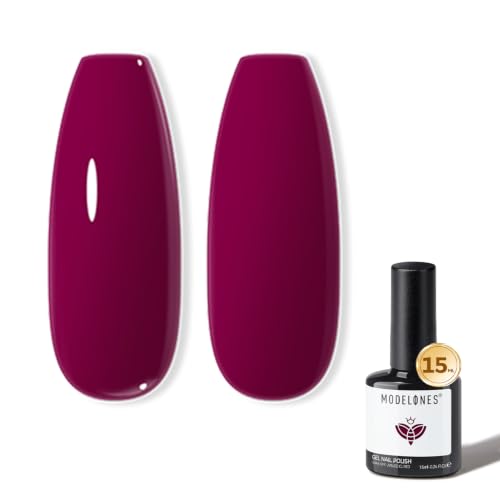 modelones Plum Red Gel Nail Polish, 28+Days Long-Lasting