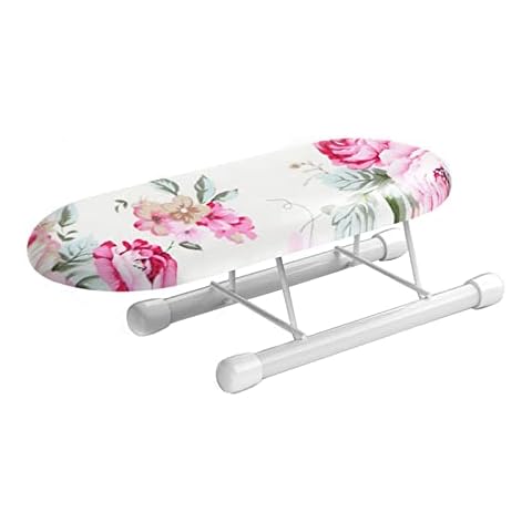 Khakho Mini Ironing Board Tabletop Ironing Board, Ironing Board with Folding Legs (Multicolor), One Size Cover