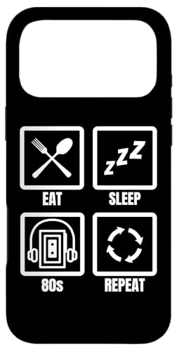 Eat Sleep 80s Repeat �I�[���h�X�N�[�����D�� � �X�}�z�P�[�X iPhone 17 Pro Max �p