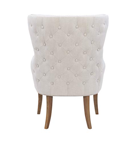 Linon Natural Upholstered Round Back Mariah Chair #TOP5