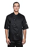  Veste de chef Dill unisexe à manches courtes Noir M