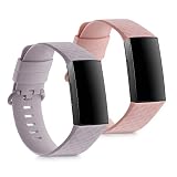SET DE RECAMBIOS: Con este kit de 2x correa para reloj inteligente podrás darle una nueva vida en color rosa palo / lila a tu smartwatch siempre que te apetezca.