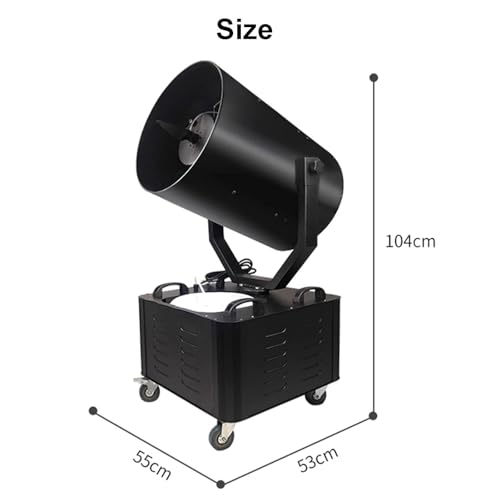 Máquina de nieve grande de 3000 W, con oscilación de 120° y alcance de pulverización de 15 m, para fiestas navideñas y escenarios miniatura 6