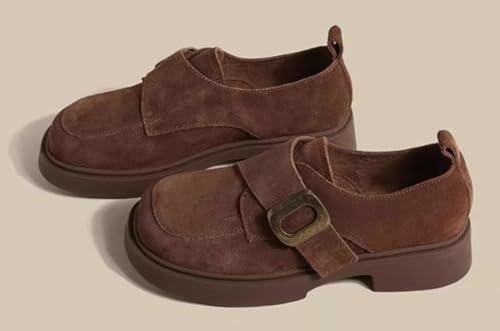 Suede Flats for Women Casual Square Toe Flat Shoes Mary Jane Ballet Flats Shoes Comfortable Dressy Outdoor Shoe Loafers 20254