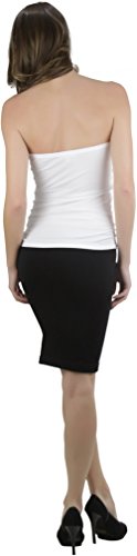 Image of ToBeInStyle Women's Cotton-Spandex Blend Stretchy Tube Top