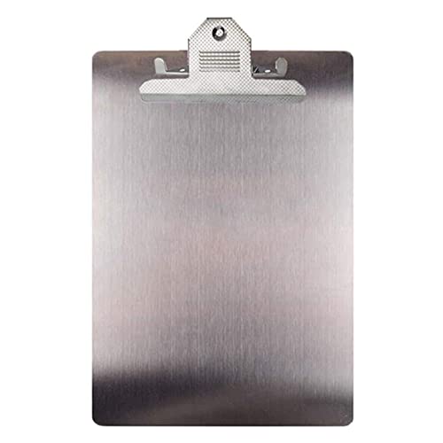 Osmond Carpeta archivadora de metal portapapeles A4 abrazadera de acero inoxidable organizador de tablero de menús carril para enseñar la escuela de oficina