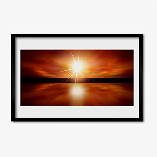 Affiche encadrée 60x40 cm Paysage d'eau du ciel avec cadre MDF Tulup