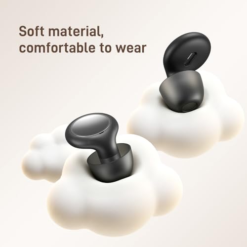 Image of Earplugs for Sleeping, Noise Reduction Earplugs for Snoring, Reusable Soft Silicone Sound Proof Ear Plugs for Side Sleepers Noise Sensitivity for Hearing Protection for Work Sleep Travel HE03